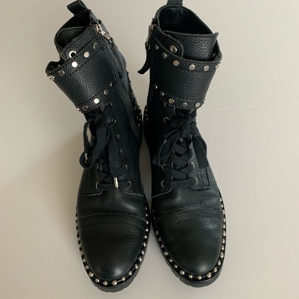 Sam Edelman Jennifer Combat Boot Black Leather